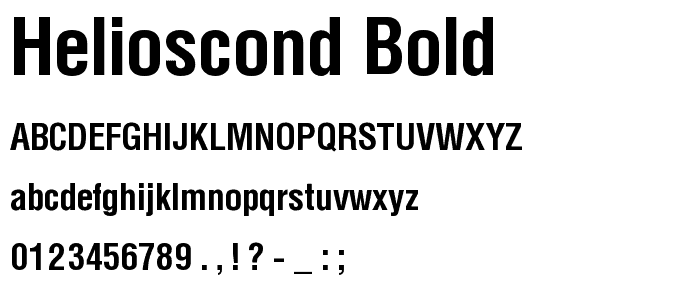 HeliosCond Bold font